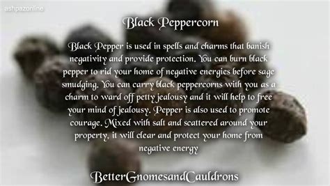 Blwck peppercorn mzgical propetties